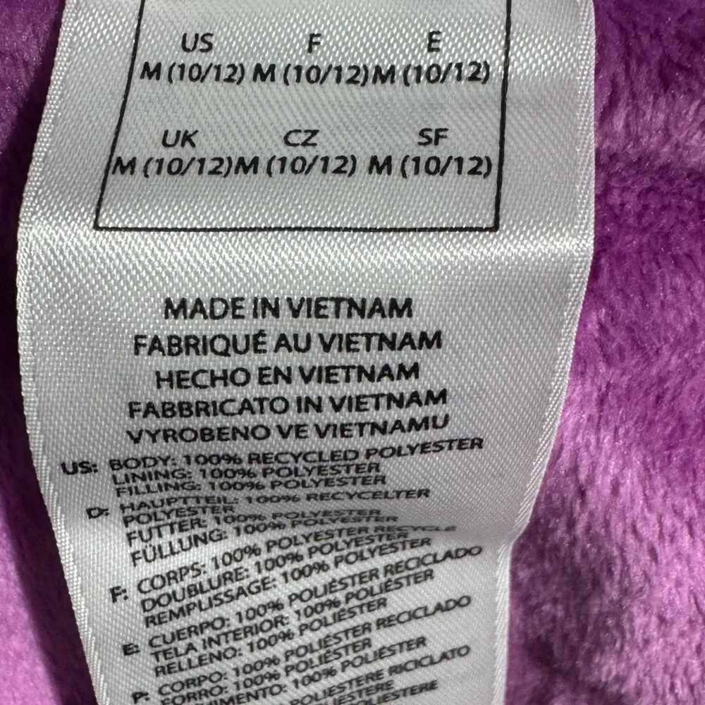 Adidas Kids Purple Gradient Puffer Hooded Jacket Size Medium 10/12